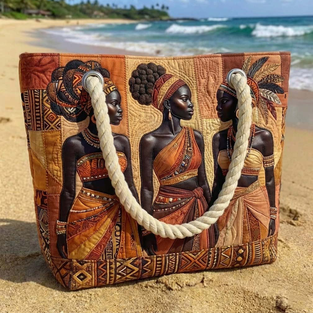 Sac de Plage Fait Main | Melanin Queens Glow